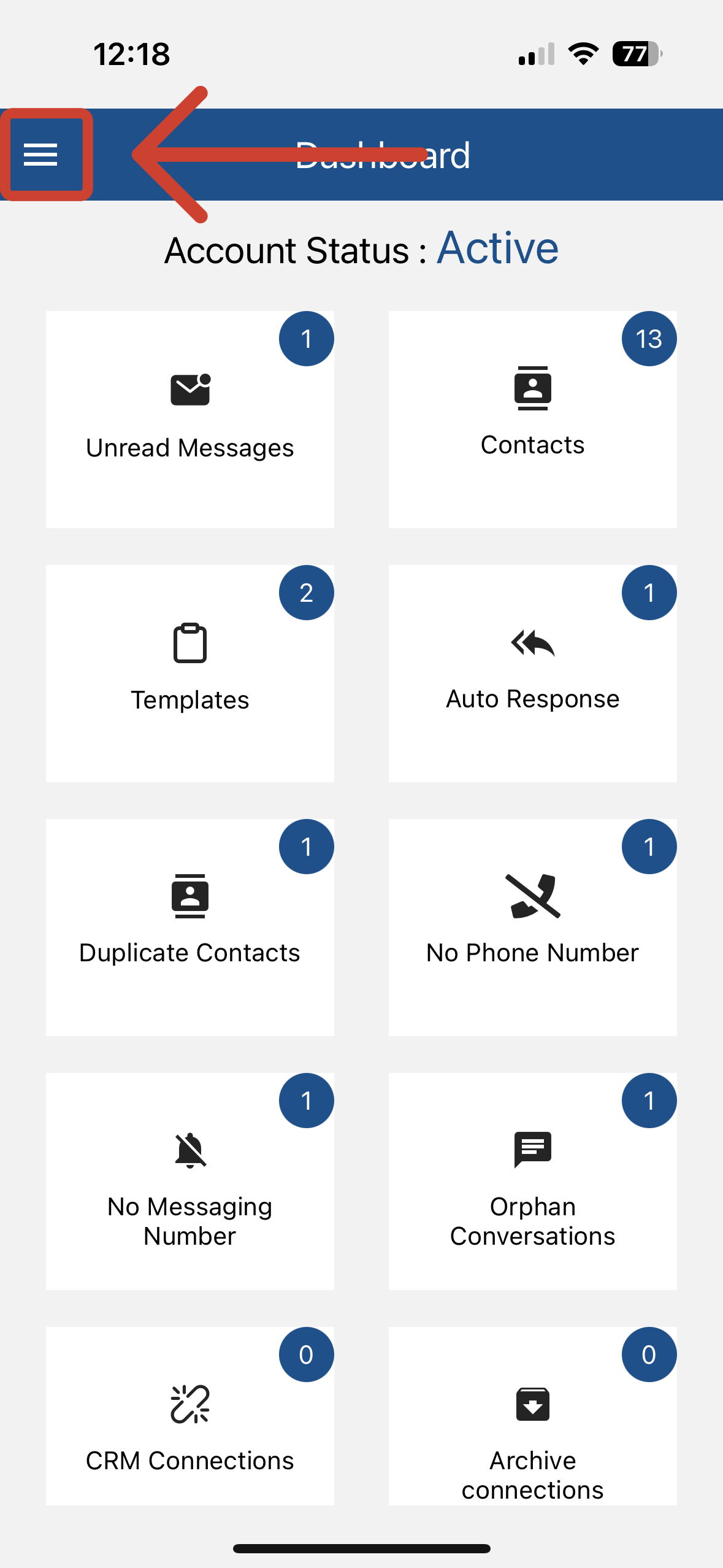 Menu Button; How To Edit vCard Mobile.png