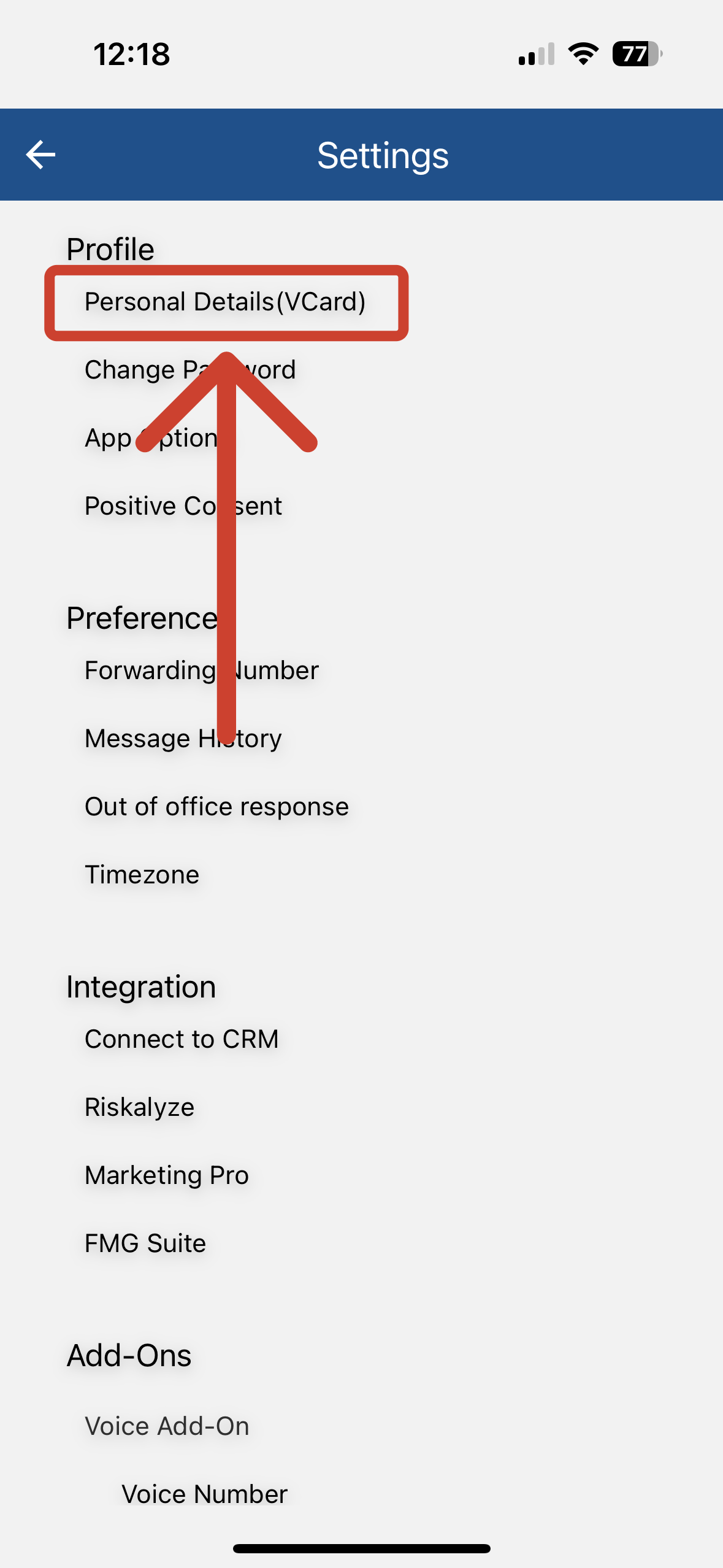 Personal Details vCard Tab; How To Edit vCard App.png