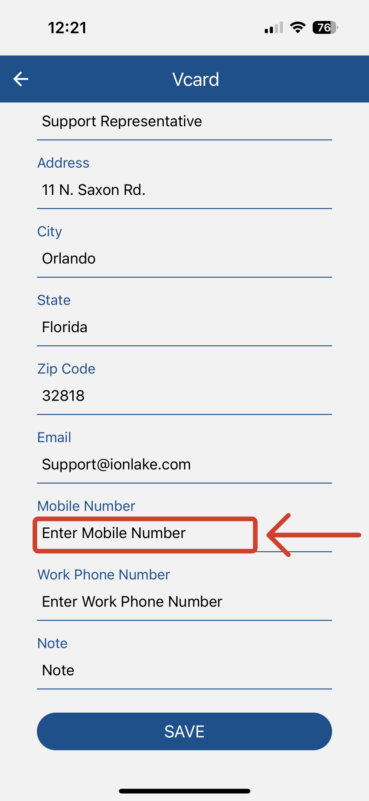 Mobile Number; How To Edit vCard Mobile.png