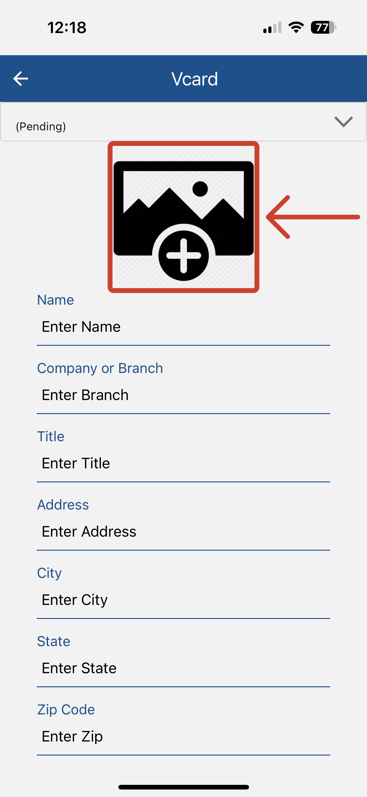 Add Image; How To Edit vCard App.png
