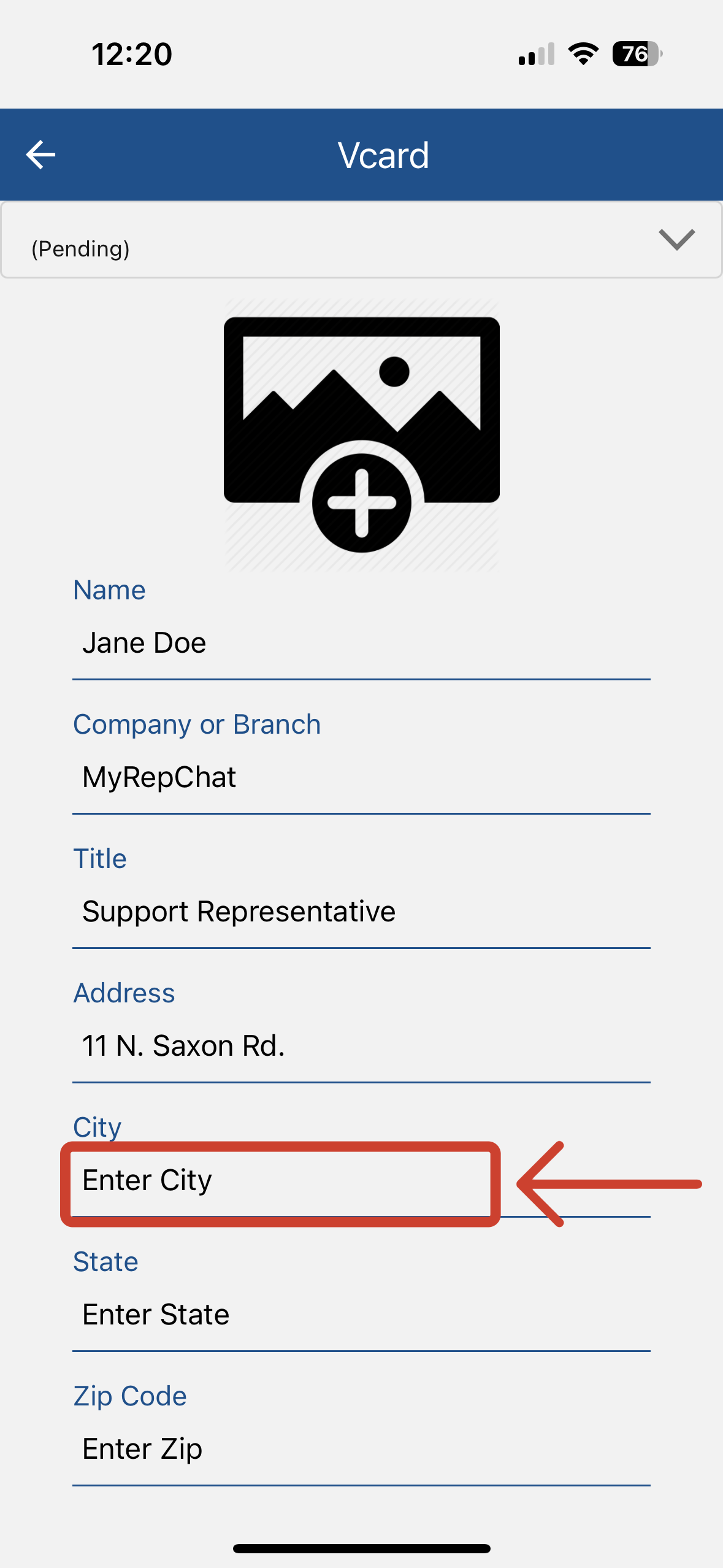 City; How to Edit vCard Mobile.png